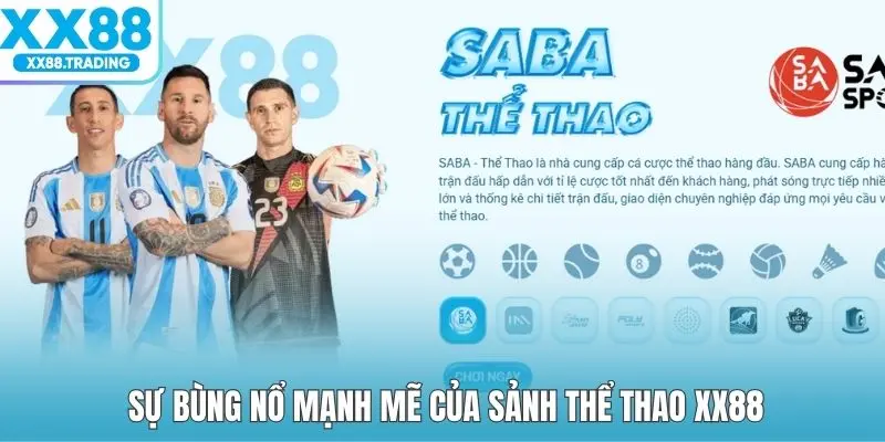 Sự bùng nổ mạnh mẽ của sảnh thể thao XX88